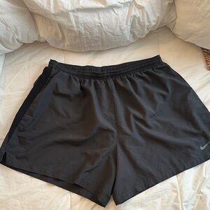 Nike Men’s Very Dark Gray DriFit Running Shorts - XXL - 5”